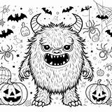 Little Halloween Monster coloring Page  Download Print Or Color sketch template