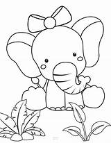Cute Baby Elephant Coloring Pages sketch template