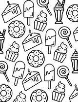 Dessert Collage Coloring Page By Coach Bs  TPT sketch template