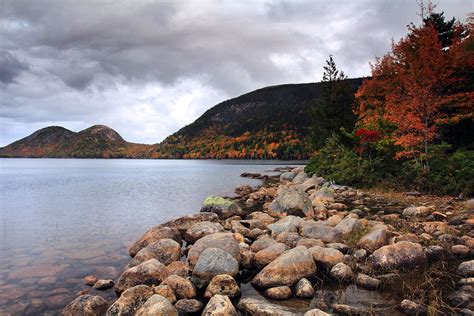 Autumn Storm at Jordan Pond Photograph by Dave Sribnik - Fine Art America