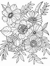 Botanical Coloring Pages sketch template