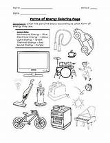 Forms Of Energy Coloring Page By Science For Beginners  TPT sketch template