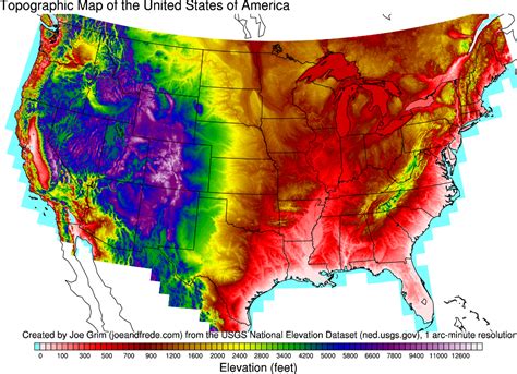 Topographic map of the contiguous United States of America [1024 × 743] : MapPorn