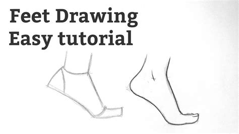 How to draw a feet drawing easy Basic drawing tutorial for beginners ...