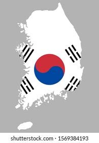 High Detailed Map South Korea Outline Stock Vector (Royalty Free) 2286383497 | Shutterstock