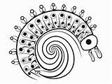 Printable Millipede Coloring Page  sketch template