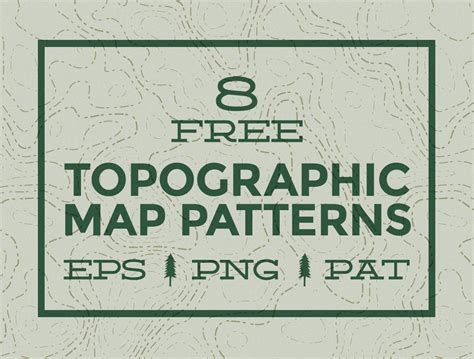 8 Free Seamless Vector Topographic Map Patterns