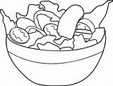 Salad Bowl Coloring Pages sketch template