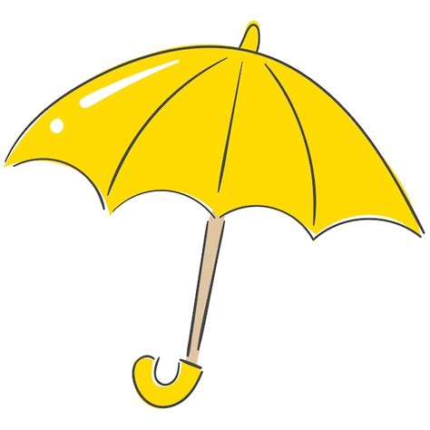 Premium Vector | Illustration of yellow umbrella