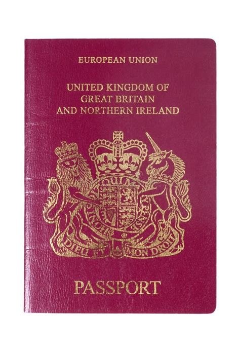 Uk European Passport Front Cover Isolated White Background Stock Photos - Free & Royalty-Free ...