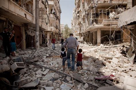 SYRIA - LEBANON "Weariness and resignation" among the civilians in war-torn Aleppo