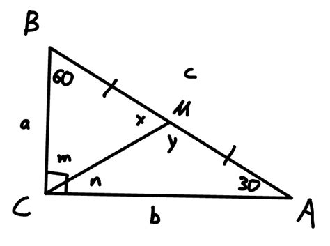 geometry - Prove relationship among sides of 30-60-90 triangle only ...