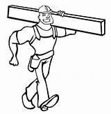 Construction Worker 10 Coloring Page  Free Printable Pages sketch template