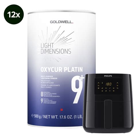 Goldwell Light Dimensions Oxycur Platin 9+ 12st x 500g + Philips Essential Air fryer - Hairdays