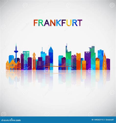 Frankfurt Skyline Silhouette. Cartoon Vector | CartoonDealer.com #224210613