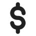 Heavy Dollar Sign Icon | FluentUI Emoji Mono Iconpack | Microsoft