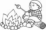 Campfire Coloring Page  Coloring Home sketch template