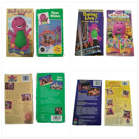 Barney VHS Lot of 5 Three Wishes Live in New York City Sing - Etsy