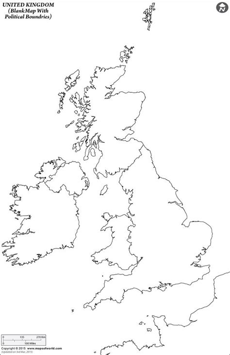 UK Map Outline | Blank Map of UK | Map outline, Map sketch, Map