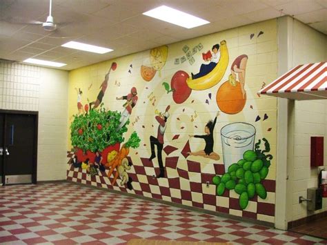 Love Your LunchRoom - The Artworks Shop - Get Moving Mural | Mural, School murals, Art education ...