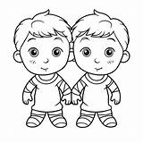 Hermano Twins Colorearimagenes Coloring Sketch Page sketch template