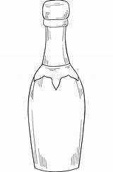Champagne Bottle coloring Page  ColouringPages sketch template