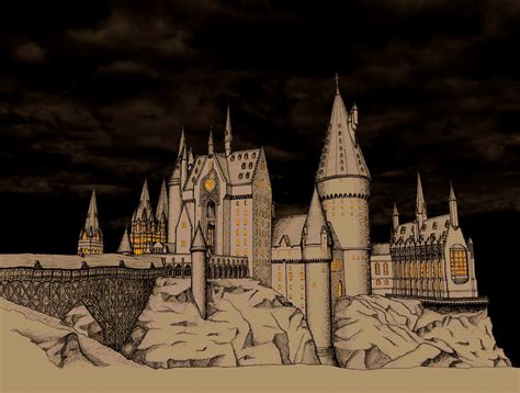 Hogwarts Castle Drawing at GetDrawings | Free download