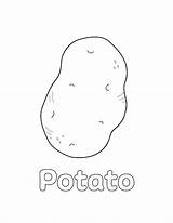 Potato Coloring Page  Little Bee Family sketch template
