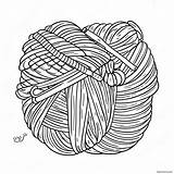 Knitting Coloring Page 55792 44947 sketch template