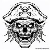 Free Pirate Skulls Coloring Pages Download  sketch template