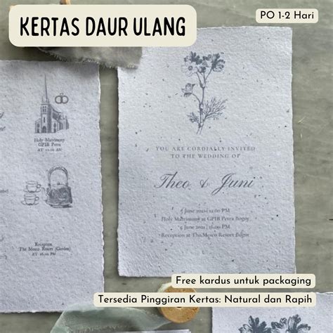 Jual Kertas Daur Ulang Print Mahar-Undangan Pernikahan | Shopee Indonesia