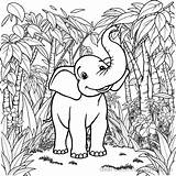 Elephant Coloring Pages  30 Free Printable AI Generated Designs sketch template