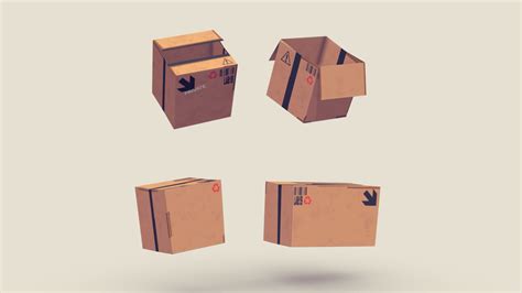 Cardboard Boxes - Download Free 3D model by JuanCarlos CR (@juancarloscr) [713484d] - Sketchfab