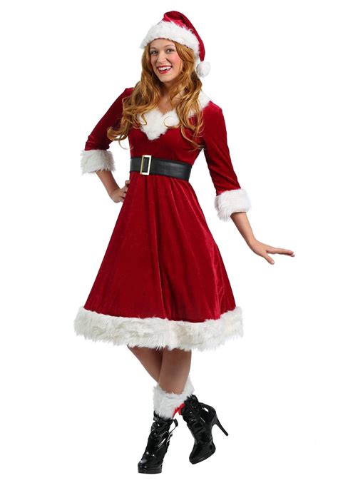 Different Styles Of Women Santa Costume | Fashionterest | Christmas dress women, Mrs claus dress ...