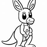 Baby Kangaroo Coloring Pages sketch template