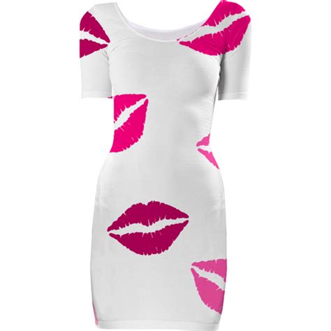 Lip Print - Bodycon Dress Pink Lips Kiss Love $85, Transparent Png - Original Size PNG Image ...