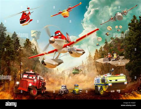 PLANES: FIRE & RESCUE, center: Dusty Crophopper; clockwise from top left: Blade Ranger, Lil ...