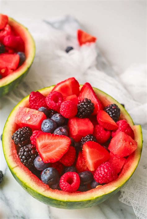 Watermelon Fruit Bowl - Recipes From A Pantry