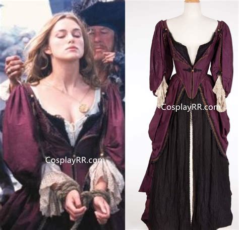 Keira Knightley as Elizabeth Swann Costume, Black Pearl Elizabeth Swan ...