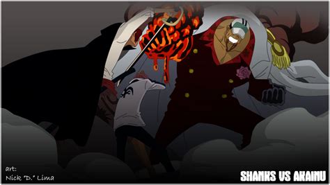 Akagami no Shanks vs Sakazuki ''Akainu'' by LuffyZoroSanji on DeviantArt