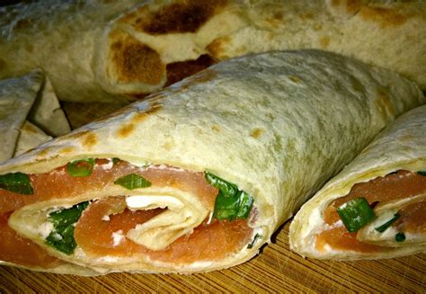 Cooking with Blueberry: Salmon and Cream Cheese Wraps with Chives