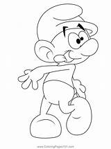 Coloring Smurfs Smurf Pages Baker Printable Malvorlagen Schlumpf Torti  sketch template