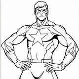 Superhero Coloring Page sketch template