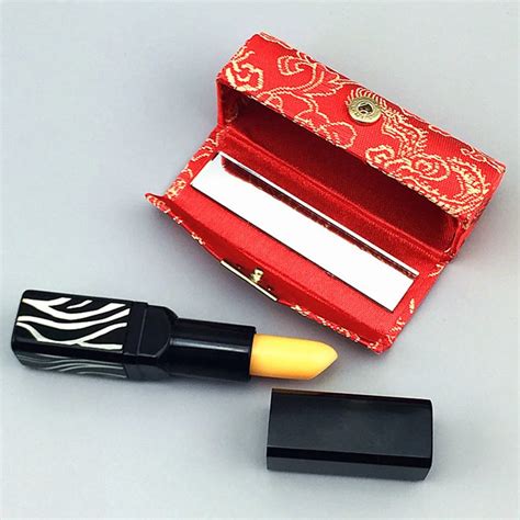 Aliexpress.com : Buy Lipstick Case with Mirror Satin Silky Fabric ...