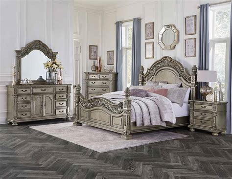 Homelegance Catalonia Bedroom Set - Traditional Platinum Gold Finish ...