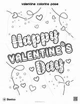 Happy Valentines Day Coloring Pages For Kids sketch template