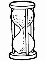 Sand Timer Line Drawing Coloring Pages sketch template