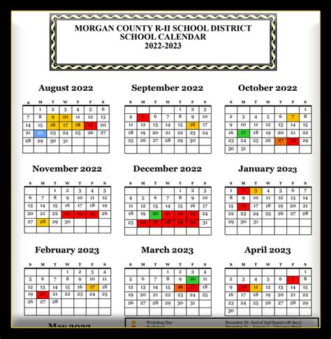 DISTRICT CALENDARS