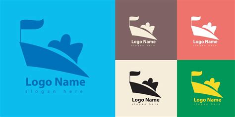 MINIMALIST PASSENGER SHIP LOGO VECTOR WITH VARIOUS COLOR TEMPLATE 17198775 Vector Art at Vecteezy