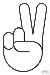 Victory Hand coloring Page  Free Printable Coloring Pages sketch template